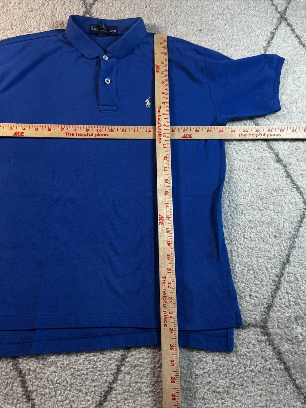 Ralph Lauren Men's Royal Blue Polo with Yellow Pony